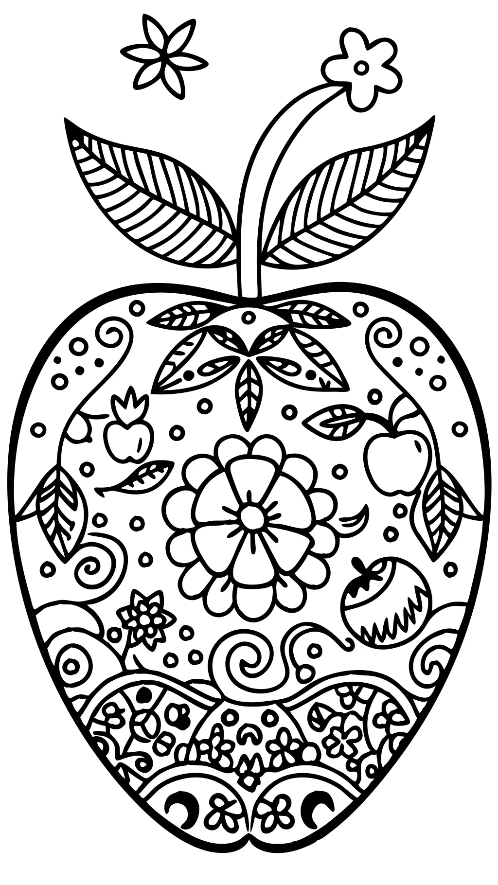 Página para colorear Apple